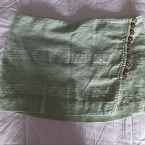 FREE PEOPLE mini button up skirt
